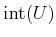 $ \operatorname{int}(U)$
