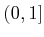 $ (0,1]$