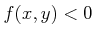 $ f(x,y)<0$