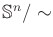 $ {\mathbb{S}}^n{/\sim}$