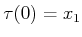 $ \tau(1) = x_2$