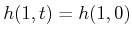 $ h(1,t) = h(1,0)$