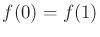 $ f(0) = f(1)$