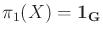 $ \pi_1(X) = {\bf 1_G}$