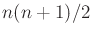 $ n (n+1) /
2$