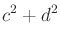 $\displaystyle c^2 + d^2$