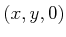 $ (x,y,0)$