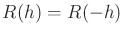 $ R(h) = R(-h)$