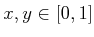 $ x,y \in [0,1]$