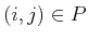 $ (i,j) \in P$