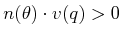 $ n(\theta) \cdot v(q) > 0$