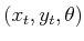 $ (x_t,y_t,\theta)$