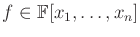 $ f \in {\mathbb{F}}[x_1,\ldots,x_n]$
