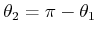 $ \theta_2 = \pi - \theta_1$