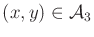 $ (x,y) \in {\cal A}_3$