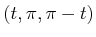 $ (t,\pi,\pi-t)$