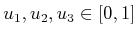 $ u_1,u_2,u_3 \in [0,1]$