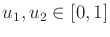 $ u_1,u_2 \in [0,1]$