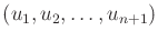 $ (u_1,u_2,\ldots,u_{n+1})$