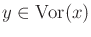 $ y \in \operatorname{Vor}(x)$