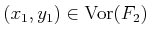 $\displaystyle (x_1,y_1) \in \operatorname{Vor}(F_2)$