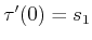 $ \tau^\prime(1) = s_2$