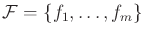 $ {\cal F}= \{f_1,\ldots,f_m\}$