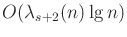 $ O(\lambda_{s+2}(n) \lg n)$