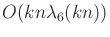 $ O(kn\lambda_6(kn))$