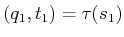 $ (q_2,t_2) =
\tau(s_2)$