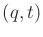 $ (q,t)$