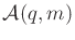 $ {\cal A}(q,m)$