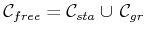 $ {\cal C}_{free}= {{\cal C}_{sta}}\cup  {{\cal C}_{gr}}$