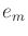 $ e_m$