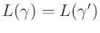 $ L(\gamma) = L(\gamma^\prime)$