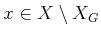 $ x \in X \setminus {X_{G}}$