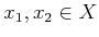 $ x_1,x_2 \in X$