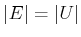 $ \vert E\vert = \vert U\vert$