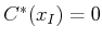 $ C^*({x_{I}}) =
0$
