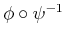 $ \phi \circ \psi^{-1}$