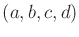 $ (a,b,c,d)$