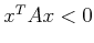 $ x^T A x < 0$