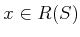 $ x \in
R(S)$