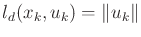 $ l_d(x_k,u_k) = \Vert u_k\Vert$