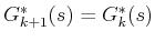 $ G^*_{k+1}(s) = G^*_k(s)$
