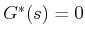 $ G^*(s) = 0$