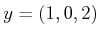 $ y =
(1,0,2)$