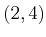 $ (2,4)$