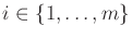$ i \in \{1,\ldots,m\}$