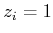 $ z_i = 1$